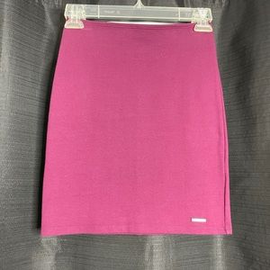 Burgundy pencil skirt